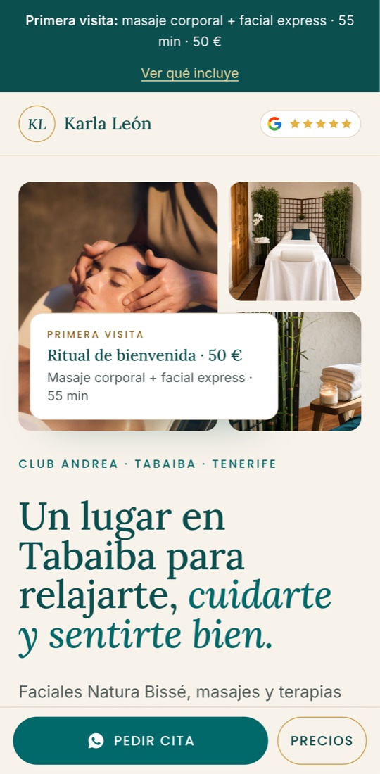 karlaleon.com en el móvil